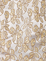 織り柄 長袖ブラウス