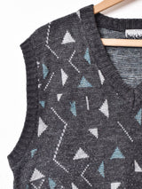 総柄 ニットベスト