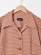 70's 千鳥格子柄ワンピース