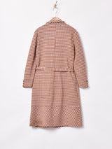 70's 千鳥格子柄ワンピース