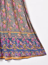 花柄 長袖ワンピース