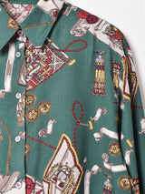 【2色展開】Emerald Motel 総柄 長袖シャツ