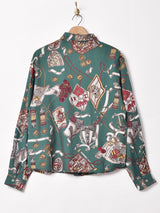 【2色展開】Emerald Motel 総柄 長袖シャツ