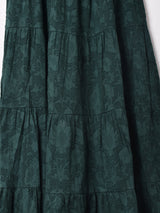 【3色展開】Emerald Motel 織り柄 ティアードスカート