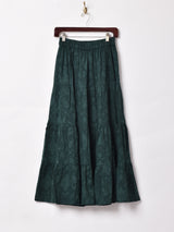 【3色展開】Emerald Motel 織り柄 ティアードスカート