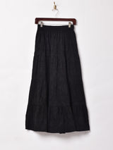 【3色展開】Emerald Motel 織り柄 ティアードスカート