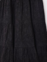 【3色展開】Emerald Motel 織り柄 ティアードスカート