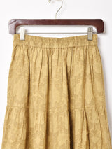 【3色展開】Emerald Motel 織り柄 ティアードスカート