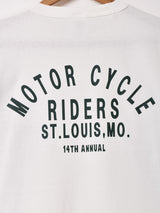 【2色展開】 プリント ベースボールTシャツ 【MOTOR CYCLE】