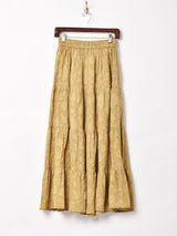 【3色展開】Emerald Motel 織り柄 ティアードスカート