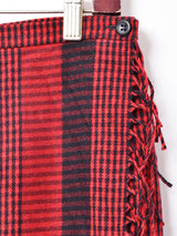 PENDLETON チェック柄 フリンジ ロングタイトスカート
