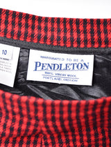 PENDLETON チェック柄 フリンジ ロングタイトスカート