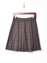 ウール プリーツミニスカート