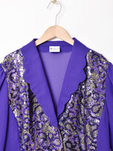 ラメデザイン 長袖 シースルーブラウス