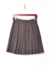 ウール プリーツミニスカート