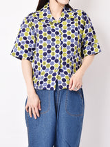 Emerald Motel ドット柄 半袖 開襟シャツ