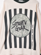 プリント リブ ロングスリーブTシャツ