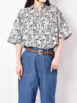 Emerald Motel 総柄 半袖シャツ