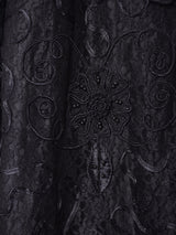 ビーズ装飾 ビッグカラー レースワンピース