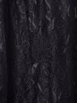 ビーズ装飾 ビッグカラー レースワンピース