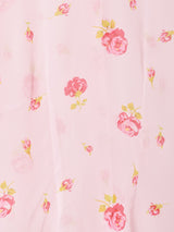 花柄 長袖 シアーシャツ