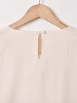 カットワークデザイン 長袖ブラウス