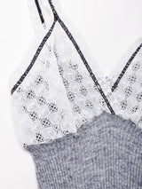 後染め クロシェレースカップ キャミソール