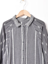 長袖 織柄  ワンピース