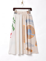 Emerald Motel パッケージ柄 フレアスカート