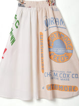 Emerald Motel パッケージ柄 フレアスカート