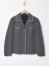 総柄 デザインテーラードジャケット