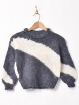 クロップド ラインセーター