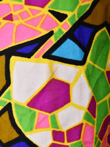 70's   切り替えデザイン ノーカラー ワンピース