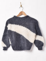 クロップド ラインセーター