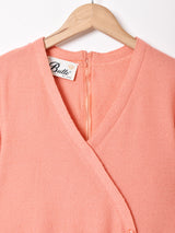 ボタンデザイン 長袖ワンピース