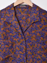 フランス製 総柄オープンカラーシャツ