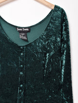 長袖 ベロアワンピース