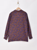 フランス製 総柄オープンカラーシャツ