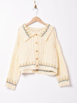 Elcaminoデザインカラー ショート丈カーディガン