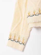 Elcaminoデザインカラー ショート丈カーディガン