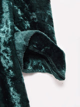 長袖 ベロアワンピース