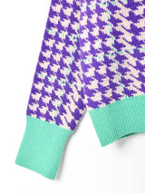 Meridian千鳥格子柄 カーディガン