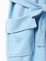 アメリカ製 70's 2ポケット ジップアップ 長袖ワンピース