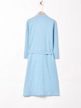 アメリカ製 70's 2ポケット ジップアップ 長袖ワンピース