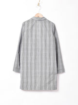 グレンチェック柄 ショールカラージャケット