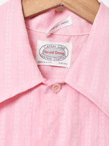 70's  アメリカ製 織り柄 ストライプ 半袖シャツ