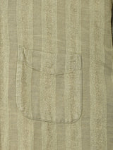 織り柄 リネン ストライプ半袖シャツ