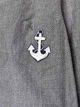 アンカーパッチ オープンカラーシャツ