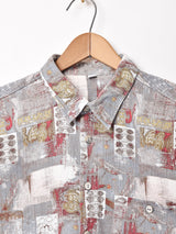 総柄 長袖シャツ