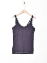 後染め リブタンクトップ